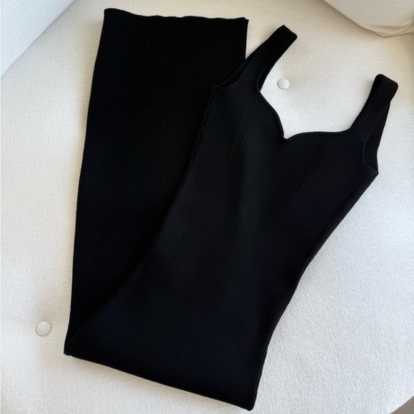 Bazilika black knit maxi dress XS
